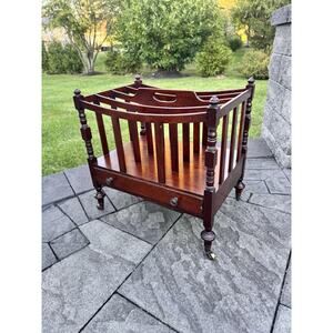 H.Herrmann Furniture Co. New York Mahogany Canterbury Magazine Rack 20x20x14”